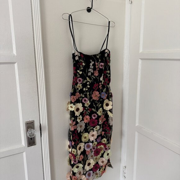 Lulu's Black Floral Midi Dress - Picture 11 of 13